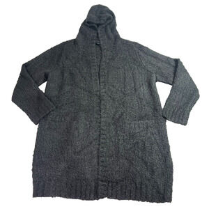 Torrid Cardigan Sweater Womens 1 Dark Gray Knit Long Sleeve Open Front Long Line